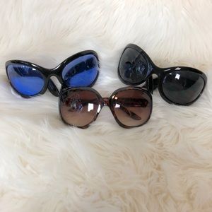 Lot of Three Bold Fashion Forward Sunglasses